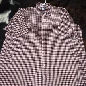 Men's Checkered Pearl Snap Shirt - Black and Red